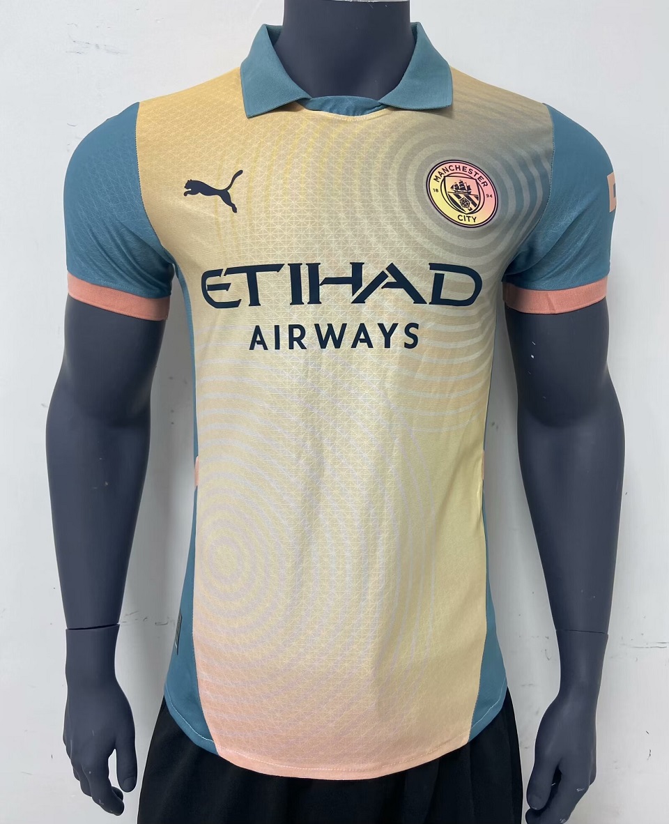 AAA Quality Man City 24/25 Special Light Yellow/Blue Jerseys(Pla